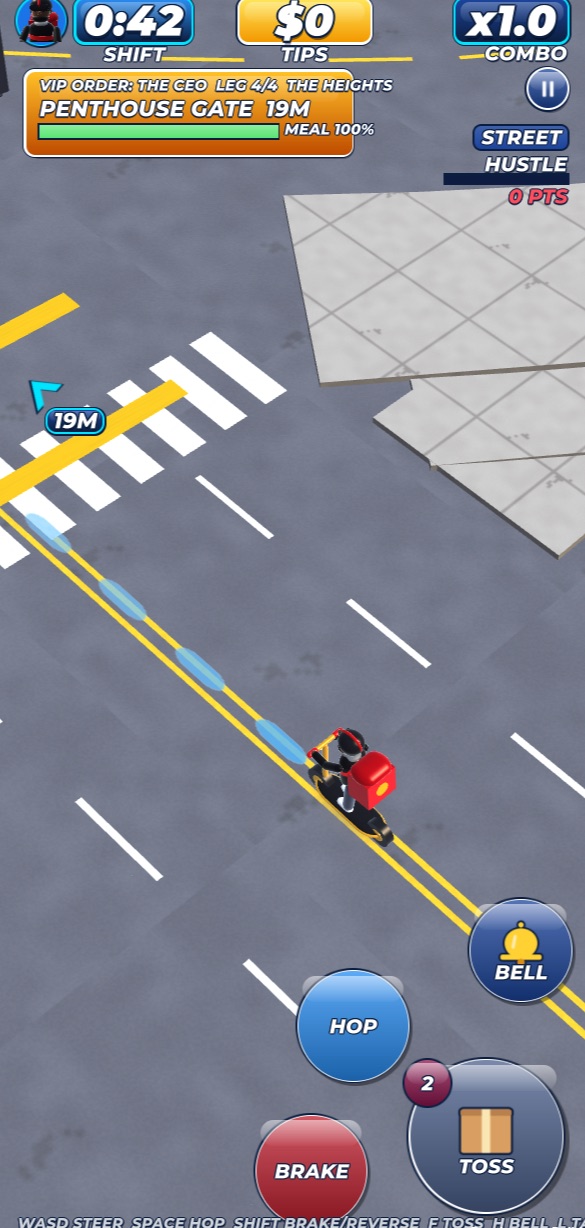 Riding through the city with orders to deliver